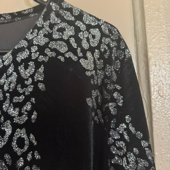 Notations Elegant Black Blouse Women’s XL Glitter Gothcore - Picture 6 of 8